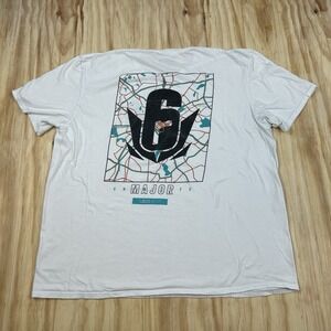 Rainbow Six Major Charlottle NC White T Shirt Short Sleeve Size 2XL esports